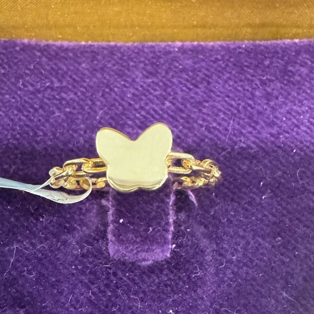14K solid gold link ring